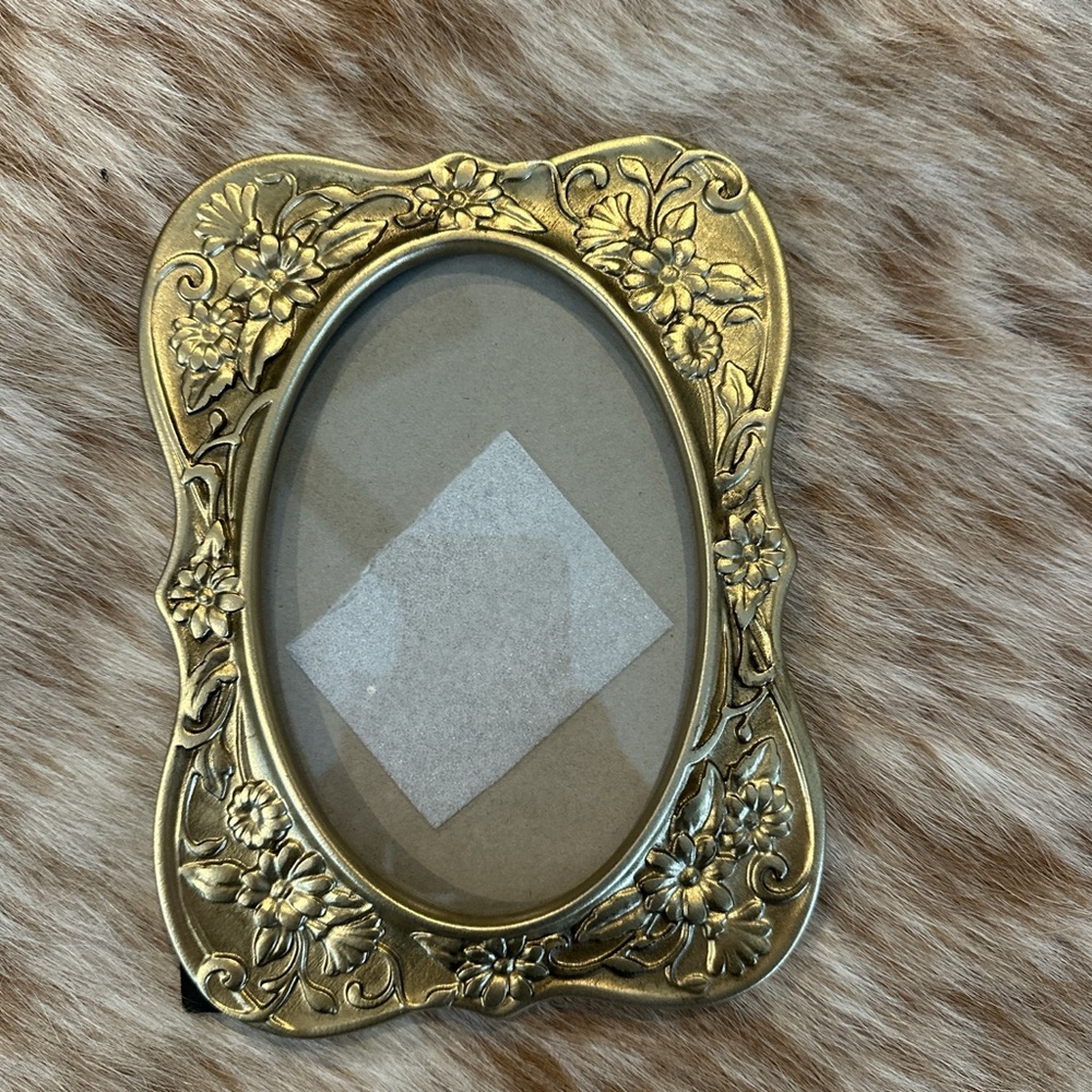 Rachel Zoe Gold Floral Oval Picture Frame